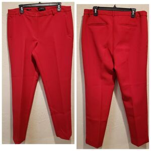 Talbots Hampshire Ankle Pants Women’s Size 12 Classic Straight Leg Red